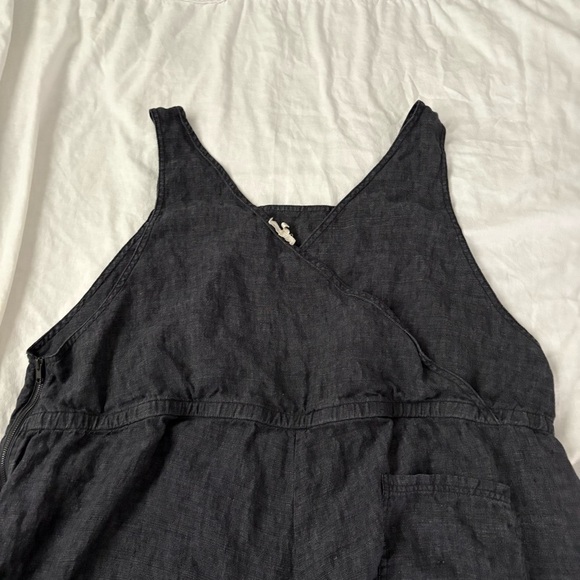 Eileen Fisher 3X 100% Organic Linen Overalls Jumpsuit Cropped Wide Leg Women's - Picture 8 of 11